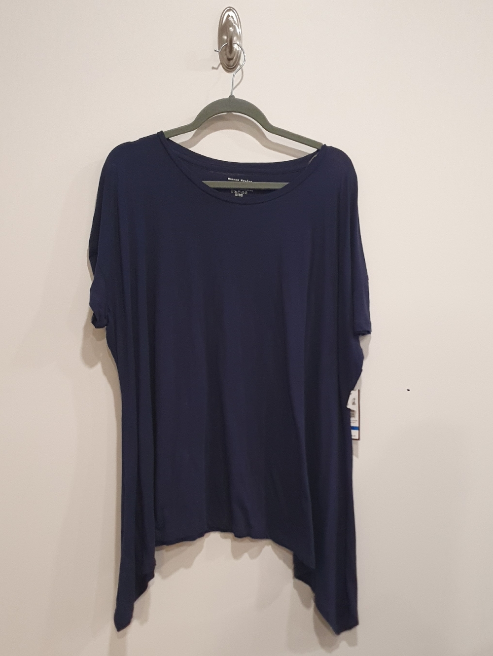 NWT Bianca Nygard Women’s Navy Relaxed Short Sleeve Top Size XL
